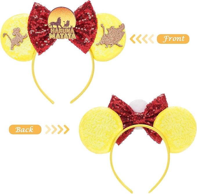 FANYITY Mouse Ears, Sequin Mouse Ears Headband for Boys Girls Women Halloween Birthday Party