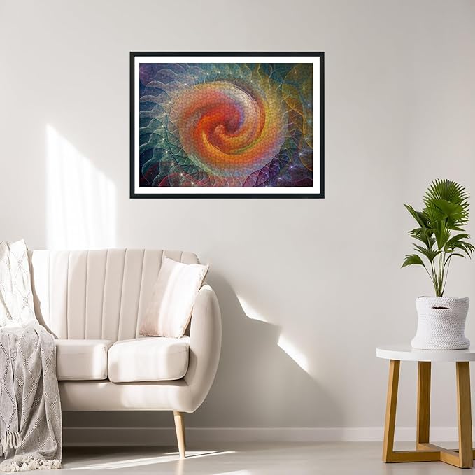 Multicolored Swirl Puzzles for Adults 1000 Pieces, Large Jigsaw Puzzles 1000 Piece for Kids Teens Family Fantasy Puzzle Toys Educational Intellectual Decompressing Challenging Fun Game Size 27" x 20"