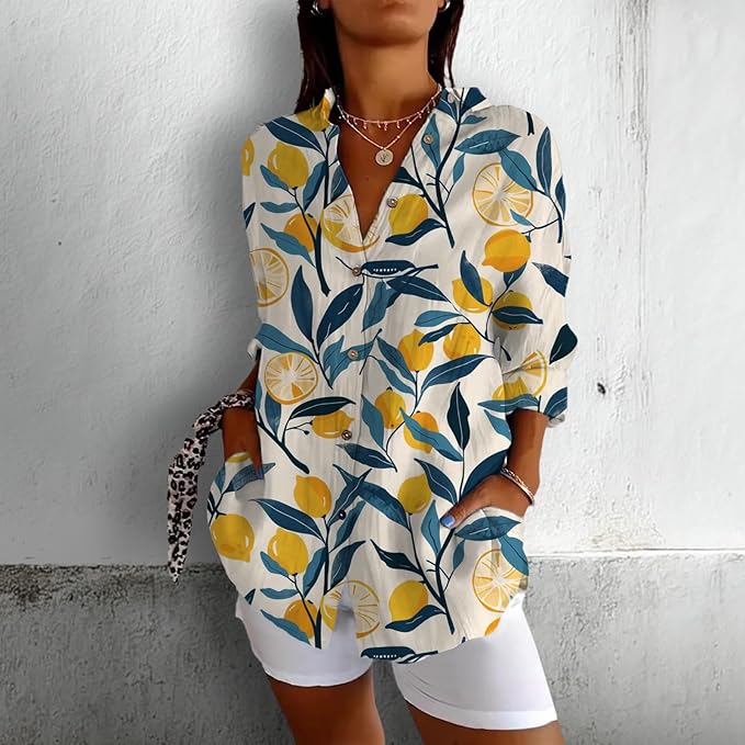 Fashion Summer Shirts V Neck Japanese Art Vintage Floral Graphic Button Down Trendy Hawaiian Holiday Outfits