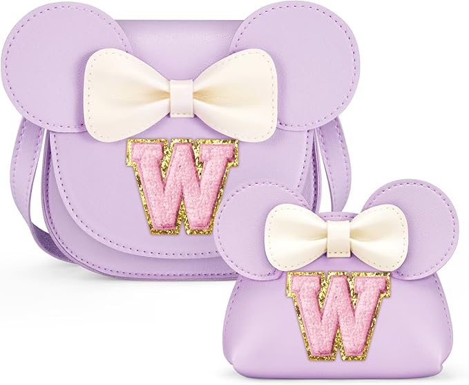 QLOVEA Toddler Purse Gifts for Girls, Little Girl Purse Kids Wallet Crossbody Bag, Birthday Gifts for 3 4 5 6 7 8 Year Old Girl (W, Purple)