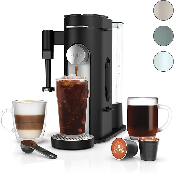 Ninja | Coffee Maker | Single Serve |Brew with Coffee Pods & Grounds| Compatible with K-Cup Coffee Pods | 4 Brew Styles, up to 24oz Cup Sizes & 56oz Removable Reservoir | Black | PB051
