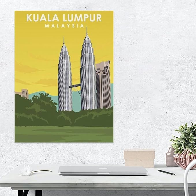 Jigsaw Puzzle 1000 Pieces for Adults，Malaysia Kuala Lumpur Skyline，Paper Puzzle - Unique Suitable for Teenagers and Adults（50x70cm）-BK61