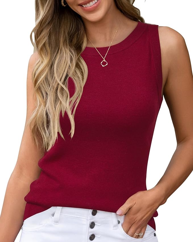 Arach&Cloz Women's Wool Blend Sweaters Non See Through All-Season Business Casual Tank 2026