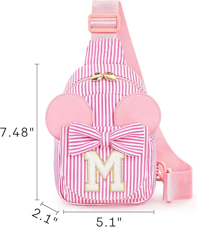 mibasies Initial Sling Bag for Girls, 4 Year Old Girl Birthday Gifts, Letter M