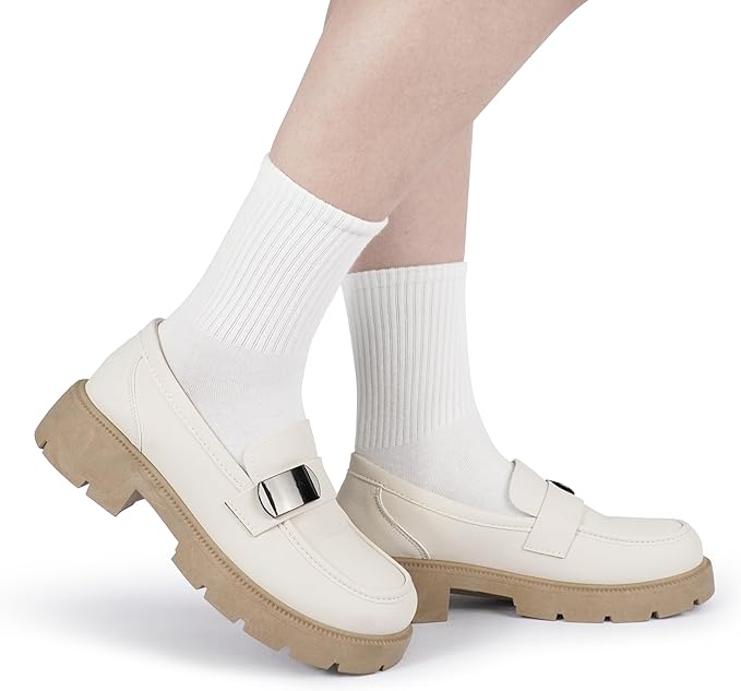 BomKinta Women Casual Calf Socks - Cute Cotton Crew Socks - Soft Above Ankle Sock 6 Pairs Size 5-10