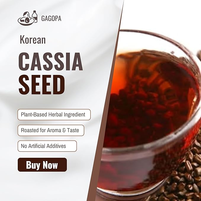 GAGOPA Korean Ingredients Expertly Dried and Roasted Caffein-Free Natural and Healthy Herbal Tea Grown in South Korea Pure with Rich Flavor (Cassia seed)
