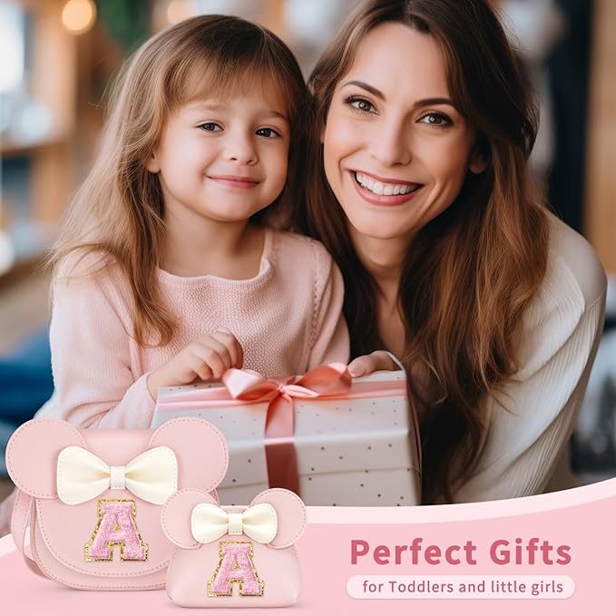 QLOVEA Toddler Purse Gifts for Girls, Little Girl Purse Kids Wallet Crossbody Bag, Birthday Gifts for 3 4 5 6 7 8 Year Old Girl (R, Pink)