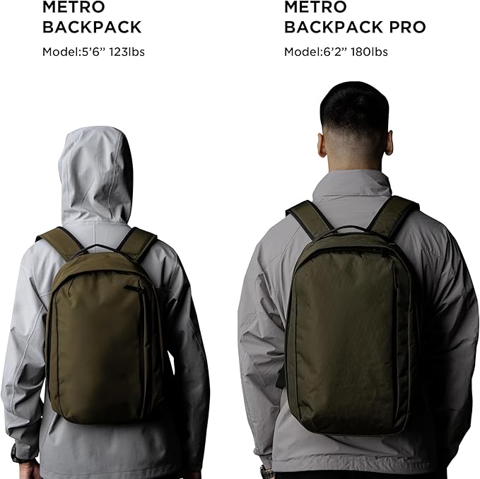 ALPAKA Metro Backpack Pro for Men - Fits 15.6" Laptop Business Travel Backpack with YKK Zippers, MOD Key Leash & Luggage Pass-through, Weatherproof X-pac Material Work Bag(Olive Green)