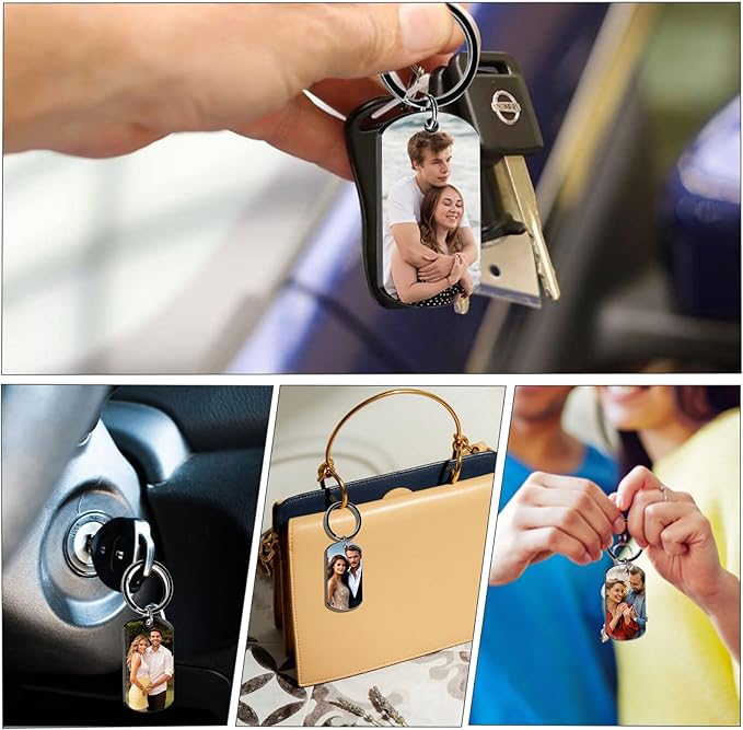 KBPTM Customized Double Sided Keychain - Personalized Engraved Text/Number/Name Keychain, Custom Key chain Gift for Boyfriend
