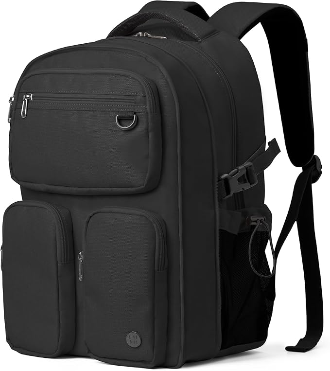mixi Large Capacity Travel Laptop Backpack, Lightweight Durable College Bookbag Men Woman 15.6" Computer Bag, Water Resistant Outdoor Hiking Backpacks With Multifunction Pockets, 16 Inch Expandable