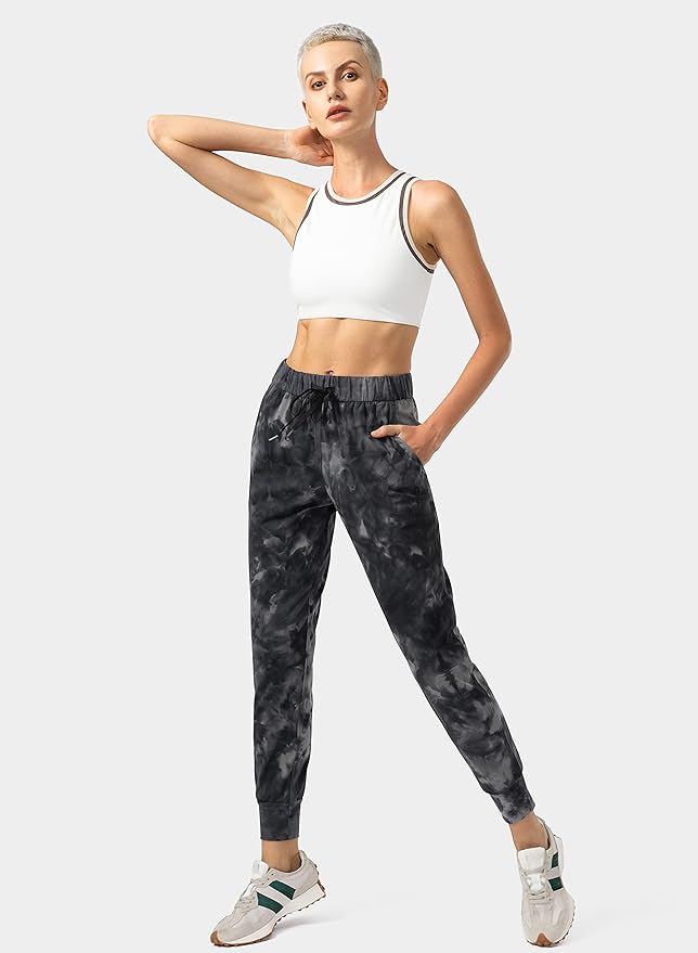 SANTINY Women's Joggers Pants Pockets Drawstring Running Sweatpants for Women Lounge Workout Jogging