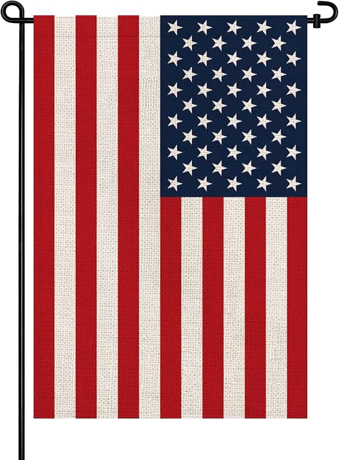 American Flag USA Flag, Small American Garden Flags for Yard Patio Porch Independence Day Patriotic Festival Outdoor Decorations