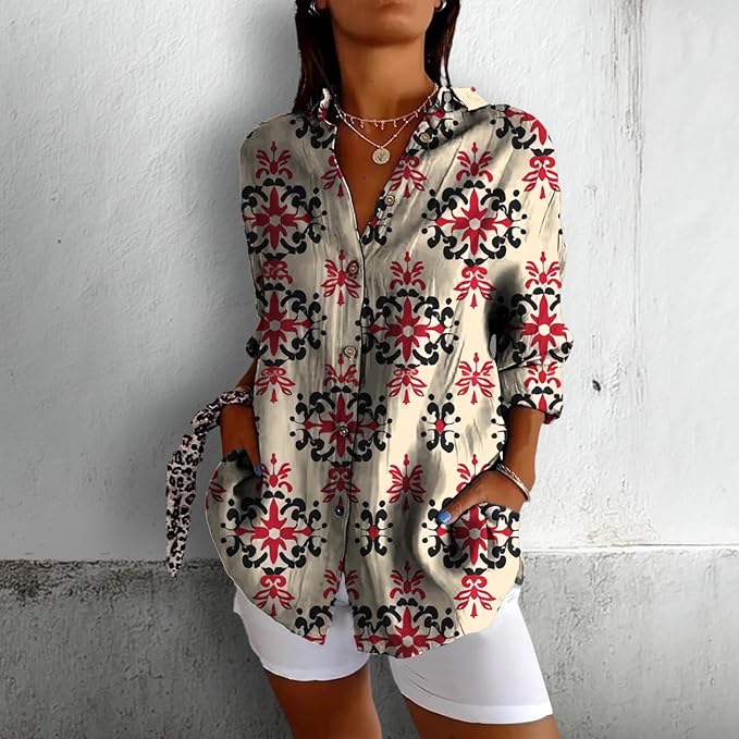 Fashion Summer Shirts V Neck Japanese Art Vintage Floral Graphic Button Down Trendy Hawaiian Holiday Outfits