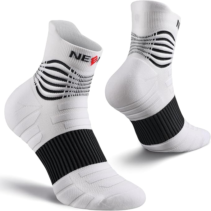 NEENCA Professional Compression Socks, Medical Athletic Ankle Socks for Injury Recovery & Pain Relief, Sports Protection, Circulation —1 Pair, 20-30 mmhg