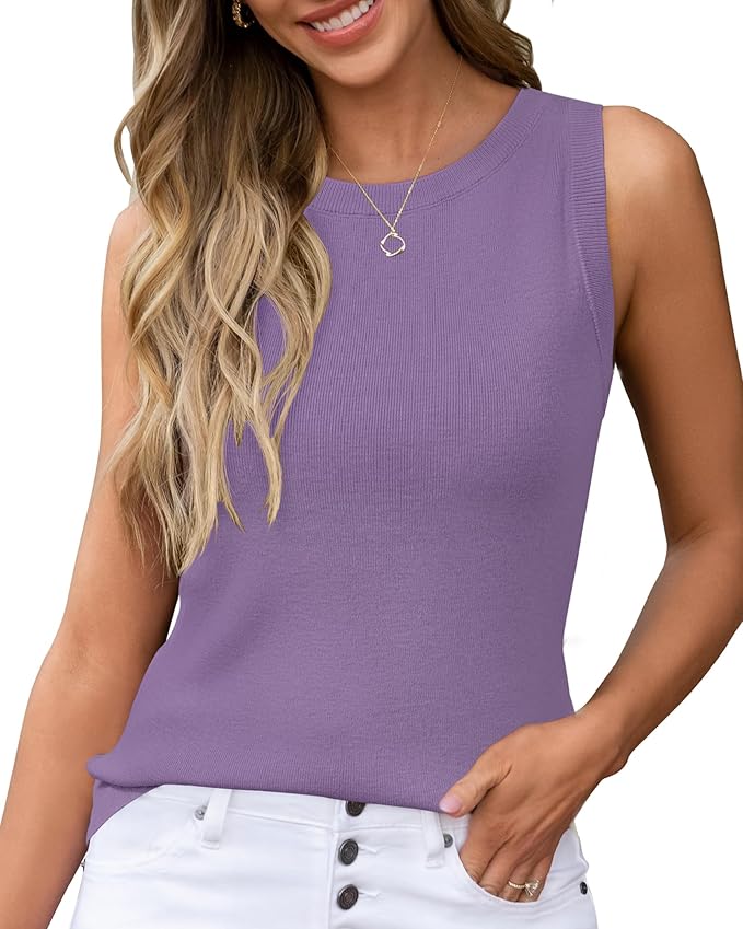 Arach&Cloz Women's Wool Blend Sweaters Non See Through All-Season Business Casual Tank 2026