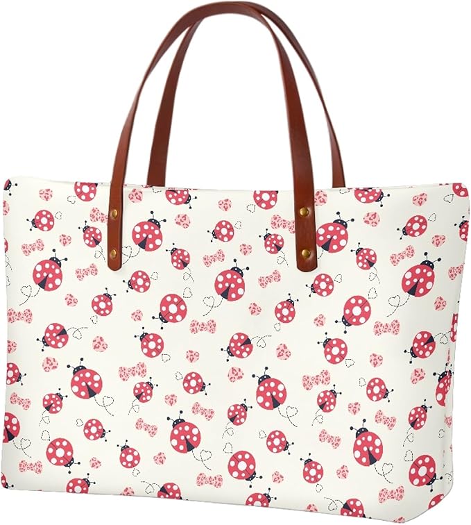 Womens Zip Up Tote Handbag Daisy Print Large Capacity Tote Purse Handbag Big Tote Bag Purse For Work Laptop