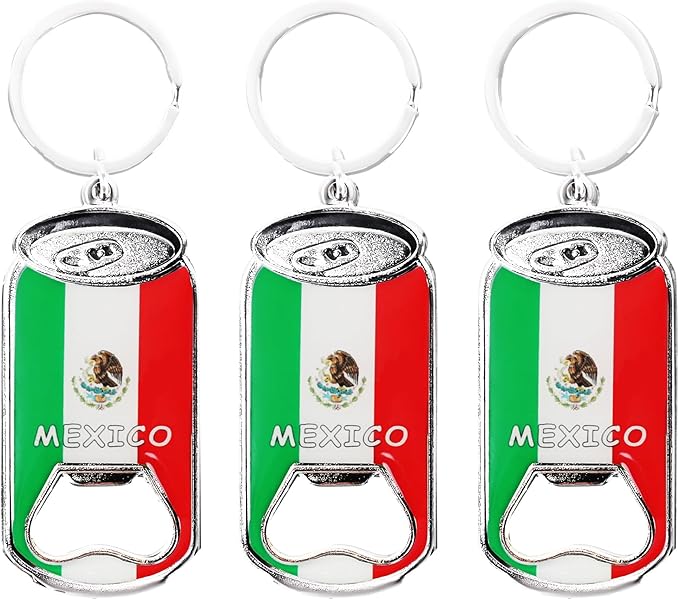 SandT Collection Mexico- Beer Bottle Opener Keychain - Set of 3 Cans