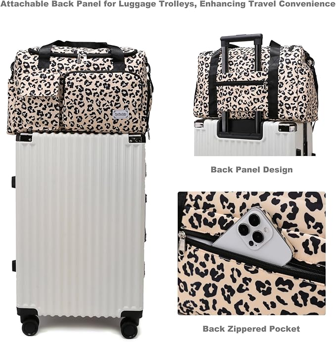 Small Gym Bag for Women, Travel Duffle Bag Carry On Weekender Bag with Shoe Compartment