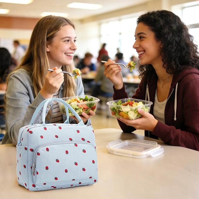 Lunch Box for Women Insulated Lunch Bag Women Adult Cute Lunch Bags Reusable Lunchbox Cooler Tote Bag for Work Picnic