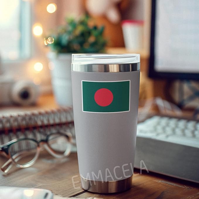 (3PCS) Bangladesh Flag stickers, Countries Flag Stickers - Waterproof Vinyl Decals For Laptops, Tumblers, Water Bottles, Books, Scrapbooks, Size 3 x 2 Inch