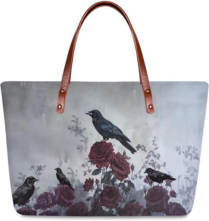 Womens Zip Up Tote Handbag Daisy Print Large Capacity Tote Purse Handbag Big Tote Bag Purse For Work Laptop