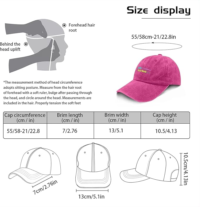 The New Employee Hard at Work Sport Hats for Men Light Weight Caps