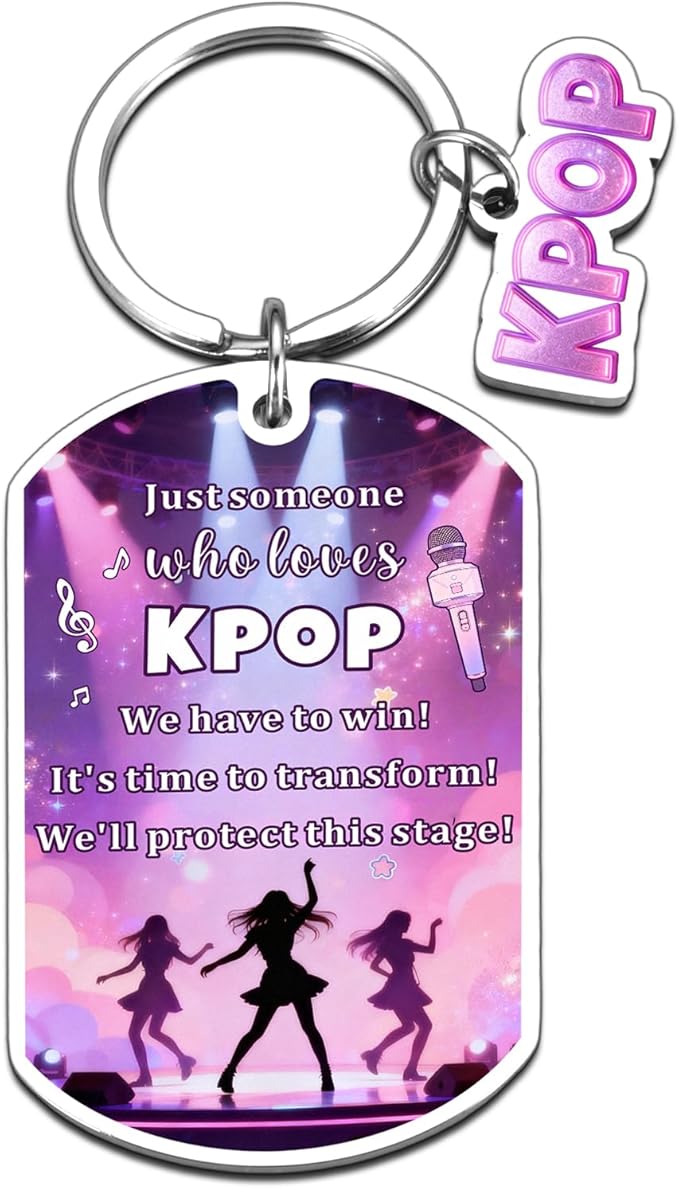 Kpop Keychain Kpop Gifts for Girls K-Pop Merch K-Pop Accessories for Girl Valentines Day Birthday Gifts for Daughter Music Lovers Korean Music Fan Stuff Stocking Stuffer School Supplies for Teen Girls