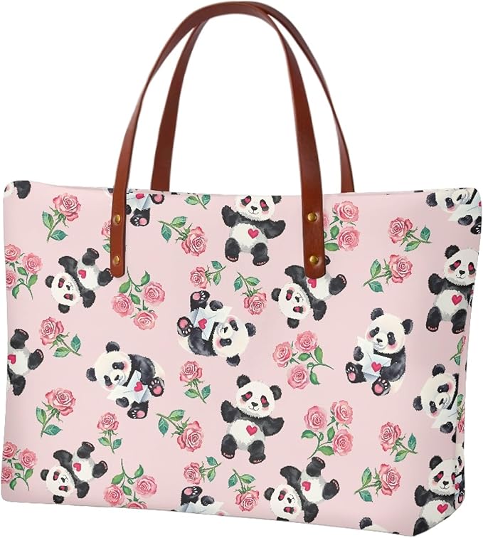 Womens Zip Up Tote Handbag Daisy Print Large Capacity Tote Purse Handbag Big Tote Bag Purse For Work Laptop