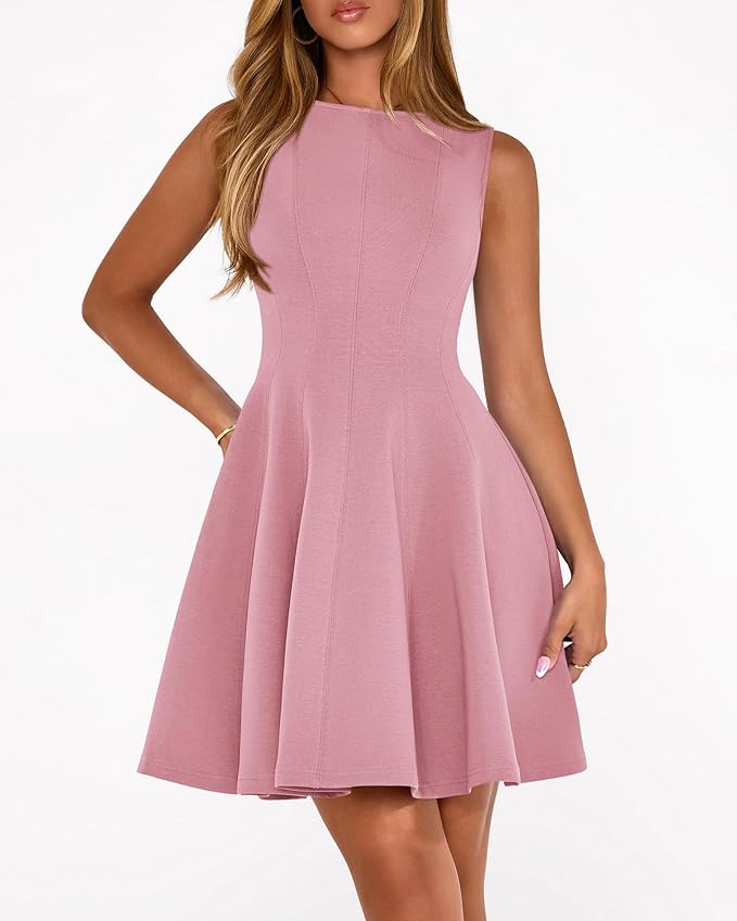 BTFBM Spring Dresses for Women 2026 Elegant Classy A Line Casual Graduation Business Work Party Cocktail Short Dress