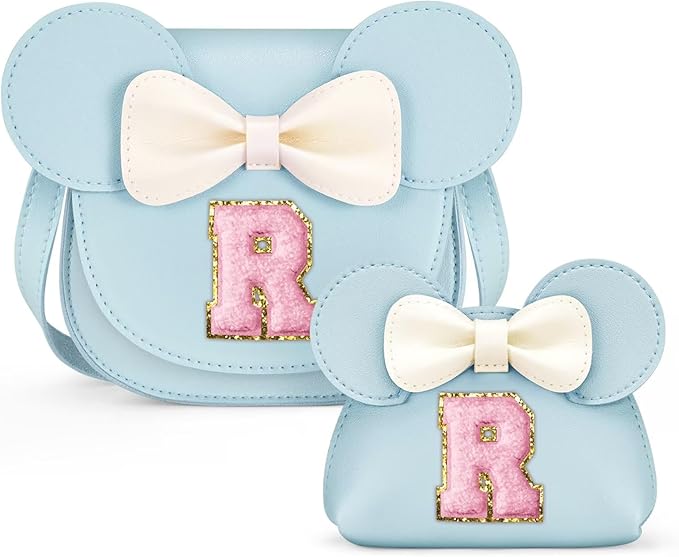QLOVEA Toddler Purse Gifts for Girls, Little Girl Purse Kids Wallet Crossbody Bag, Birthday Gifts for 3 4 5 6 7 8 Year Old Girl (R, Blue)
