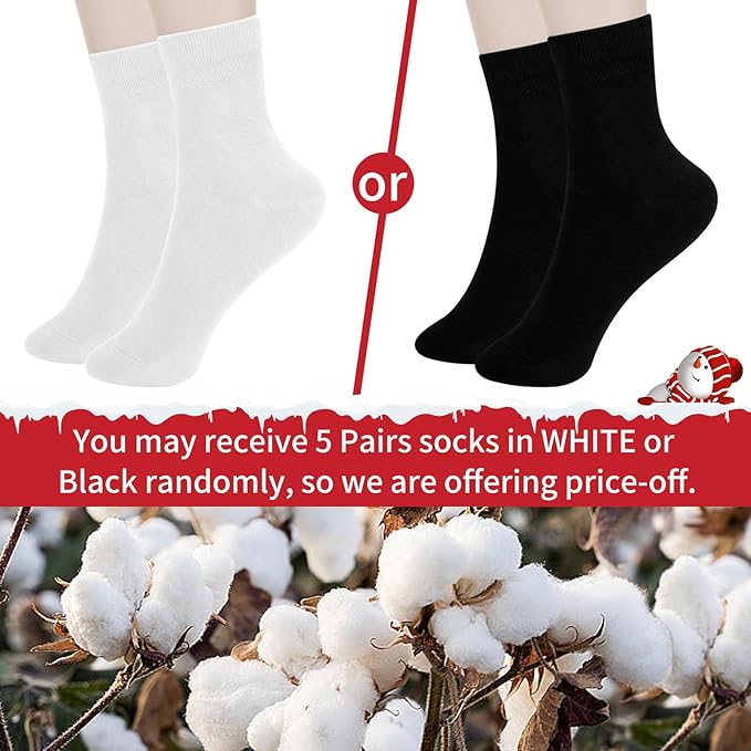 FGZ Women Thin Cotton Socks Soft Cozy Socks Cute Ankle Crew Socks 5 Pairs
