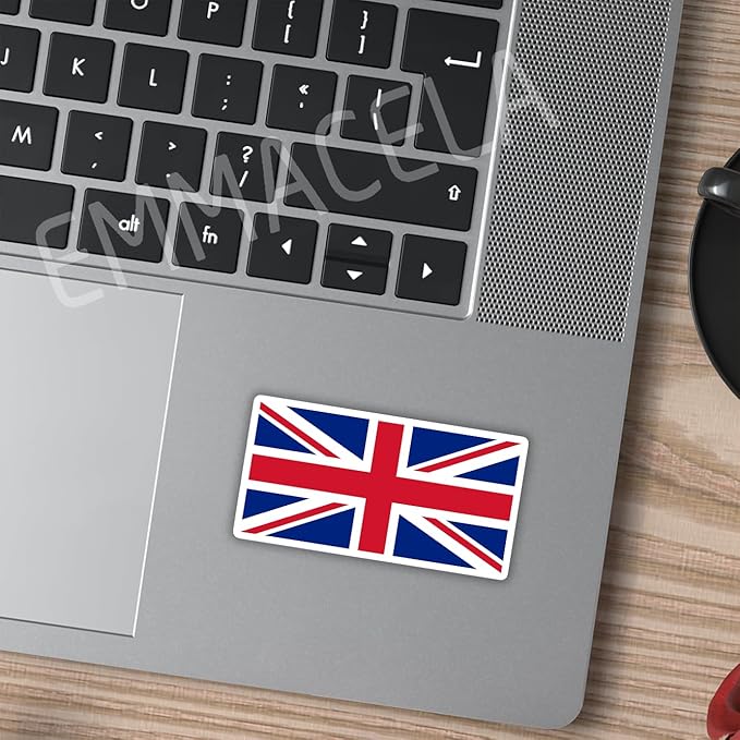 (3PCS) United Kingdom Flag stickers, Countries Flag Stickers - Waterproof Vinyl Decals For Laptops, Tumblers, Water Bottles, Books, Scrapbooks, Size 3 x 1.7 Inch