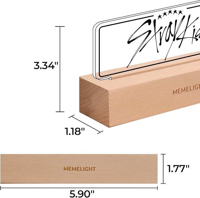 MEMELIGHT Stray Kid.s Night Light, Kpop Merchandise, Korean Idol Lamp for Stay, 7RGB Color, Dimmer, 8.3 x 4.2 x 1.7