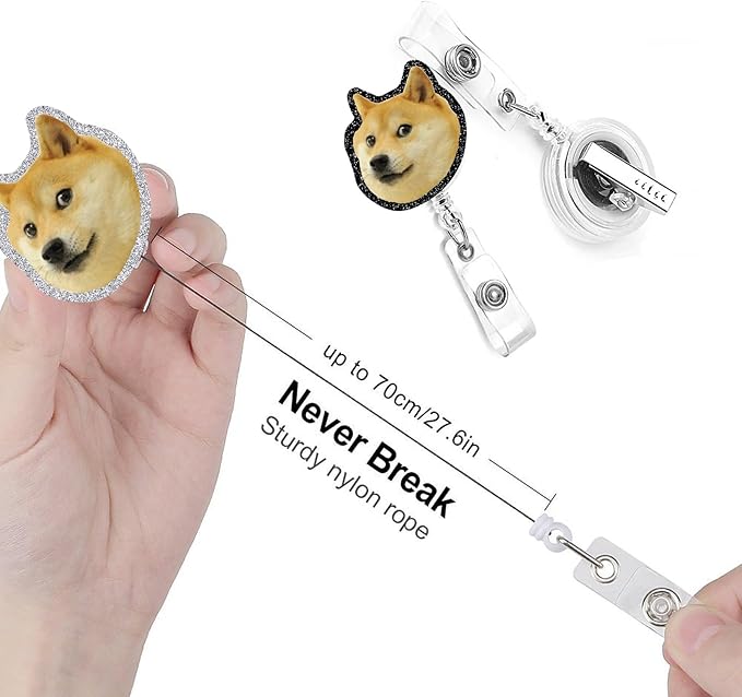 Dog Animal Badge Reel 2pack Retractable Funny Cute Badge Holder withvet tech ID Clip Name Tag Card Tag Card Badge Clip Acrylic Accessories Gifts Nurse