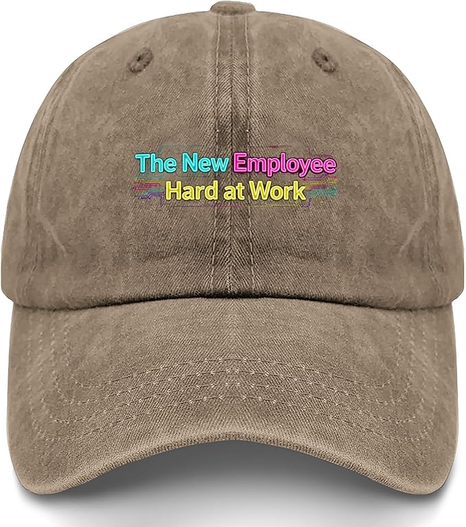 The New Employee Hard at Work Sport Hats for Men Light Weight Caps