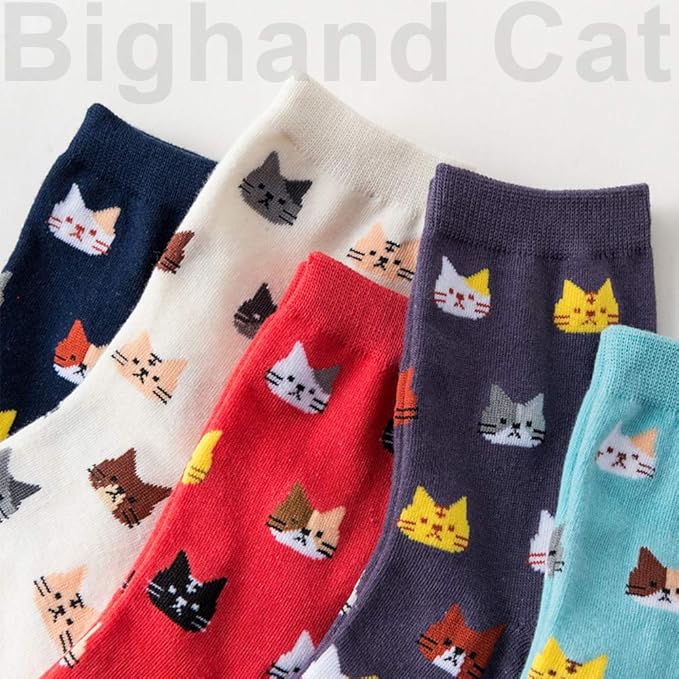 IIG 3-6 Pairs Womens Cute Animal Patterned Funny Novelty Cotton Crew Socks