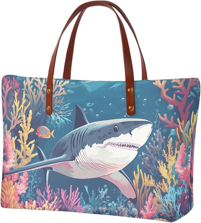 Womens Zip Up Tote Handbag Daisy Print Large Capacity Tote Purse Handbag Big Tote Bag Purse For Work Laptop