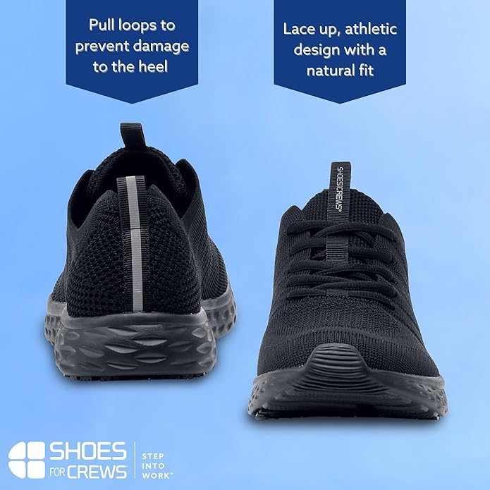 Shoes for Crews Women's Slip-Resistant Work Sneakers – Comfortable, Non-Slip Work Shoes for Women in Food Service, Healthcare, Hospitality - Everlight