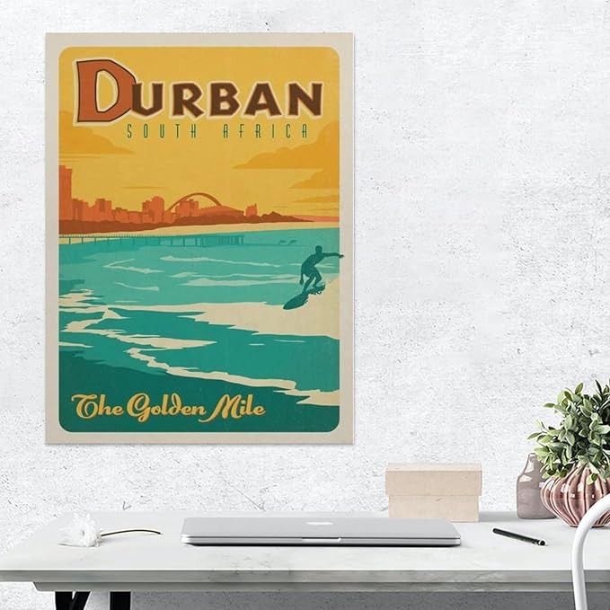 Durban Poster，Puzzle 1000 Pieces Wood Puzzle Adult Children's Educational Toy Family Decompression Game（75x50cm）-BL49