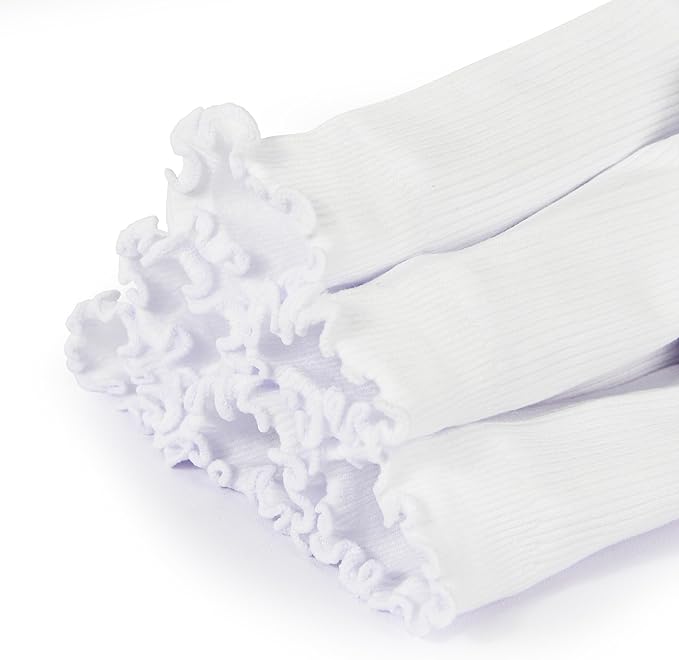 BomKinta Ruffle Socks Women - Turn-Cuff Frilly Sock - Lightweight Cotton Socks