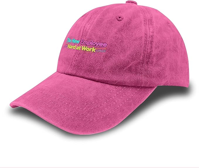 The New Employee Hard at Work Sport Hats for Men Light Weight Caps