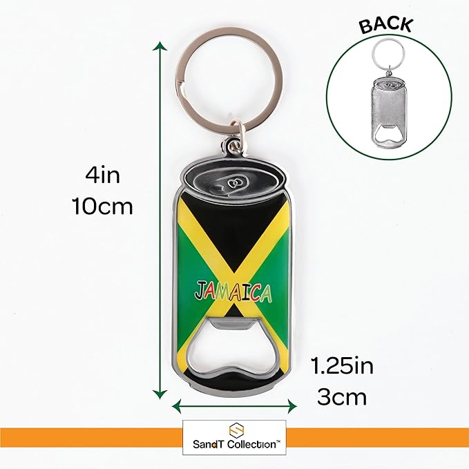 Beer Bottle Opener Keychain - Set of 3 (Jamaica Multicolor)