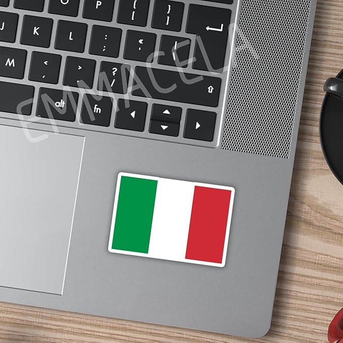 (3PCS) Italy Flag stickers, Countries Flag Stickers - Waterproof Vinyl Decals For Laptops, Tumblers, Water Bottles, Books, Scrapbooks, Size 3 x 2.1 Inch