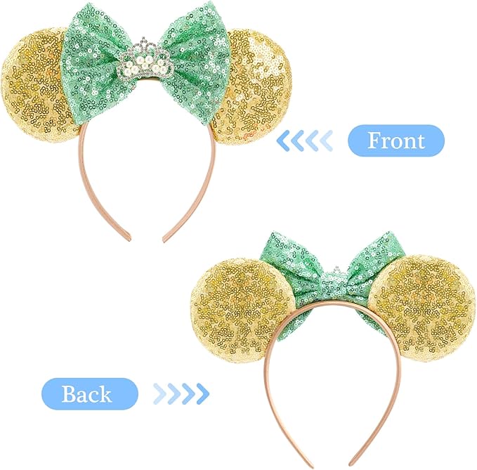 FANYITY Mouse Ears, Sequin Mouse Ears Headband for Boys Girls Women Halloween Birthday Party