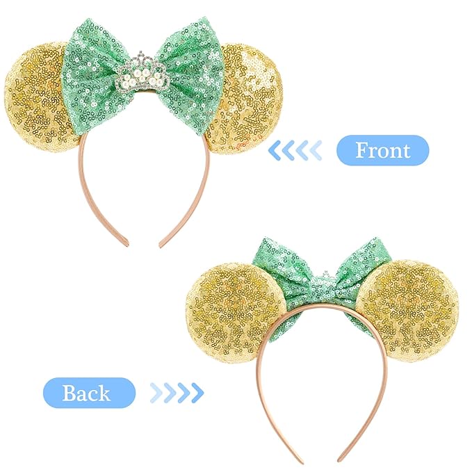 HAMUTH Mouse Ear, Mouse Ear Headband for Women Girls Adult, Princess Ear for Party Trip Parks Cosplay Costume Accessories