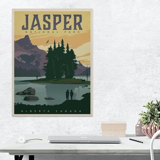 Jigsaw Puzzles for Adults 1000 Piece，Jasper Park - Canada Poster，Difficult Puzzle Perfect Educational Gift for Boys and Girls（75x50cm）-BL71