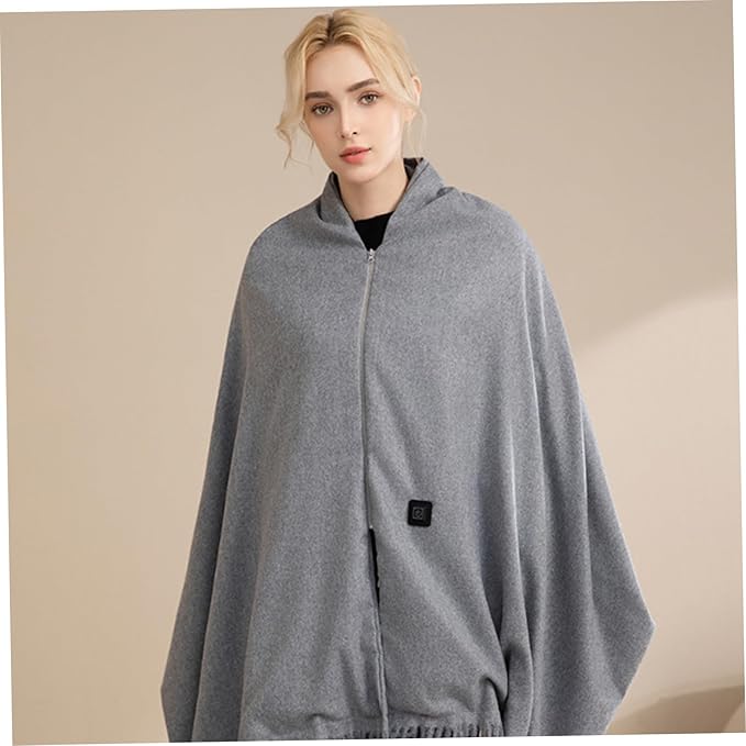 Heated Shawl Wraps for Women, 27x79inch 3 Gear Temperature Soft Warm Wearable Heated Blanket, Blankets Scarf for Winter Home Office(Gray)