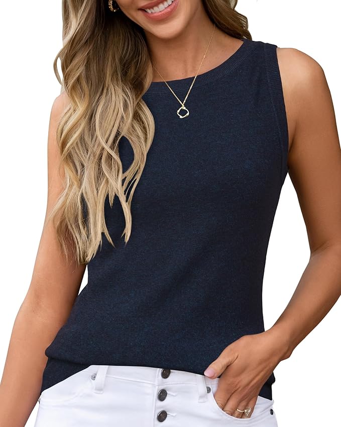 Arach&Cloz Women's Wool Blend Sweaters Non See Through All-Season Business Casual Tank 2026
