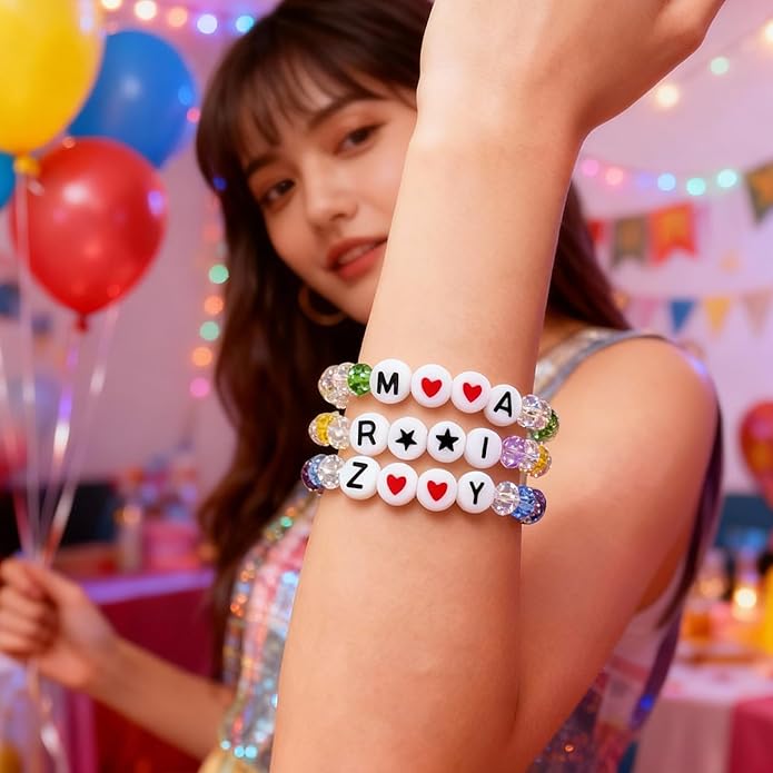 Phask for Korea-Pop Merch Bracelets Inspired Bracelets,Stackable Stretch Bracelets for Korea-Pop Stuff Fans Cosplay Outfit Gifts Accessories Jewelry Birthday Christmas