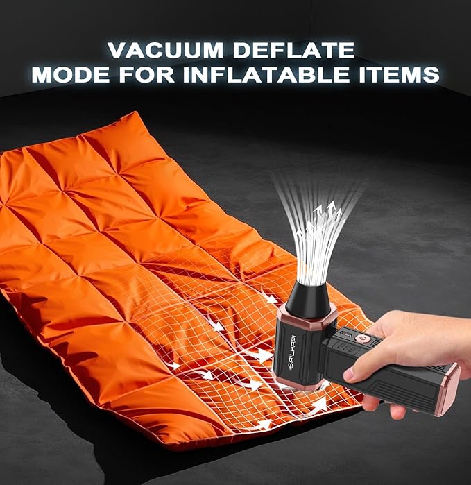 Electric Air Duster, 300000RPM High-Speed Cordless Blower Fan with Variable Speed & Brushless Motor, Portable Mini Blower for Keyboard, Car, PC Cleaning, Replaces Canned Air, Gifts for Men